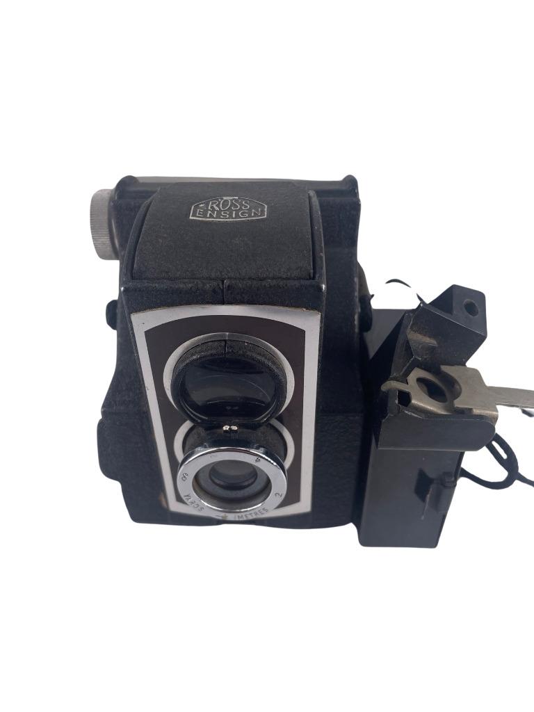 Ross Ensign England bakelieten boxcamera met dubbele lens, Verzamelen, 1940 tot 1960, Ophalen of Verzenden, Ensign, Fototoestel
