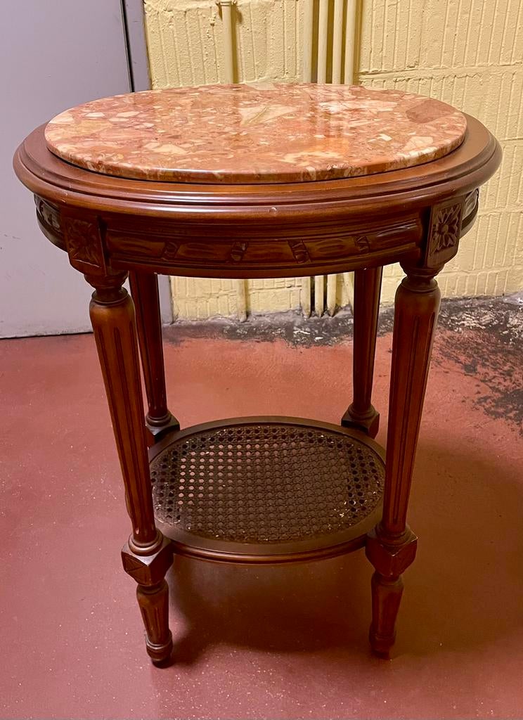 Guéridon Louis xv avec sellette en marbre griotte., Enlèvement