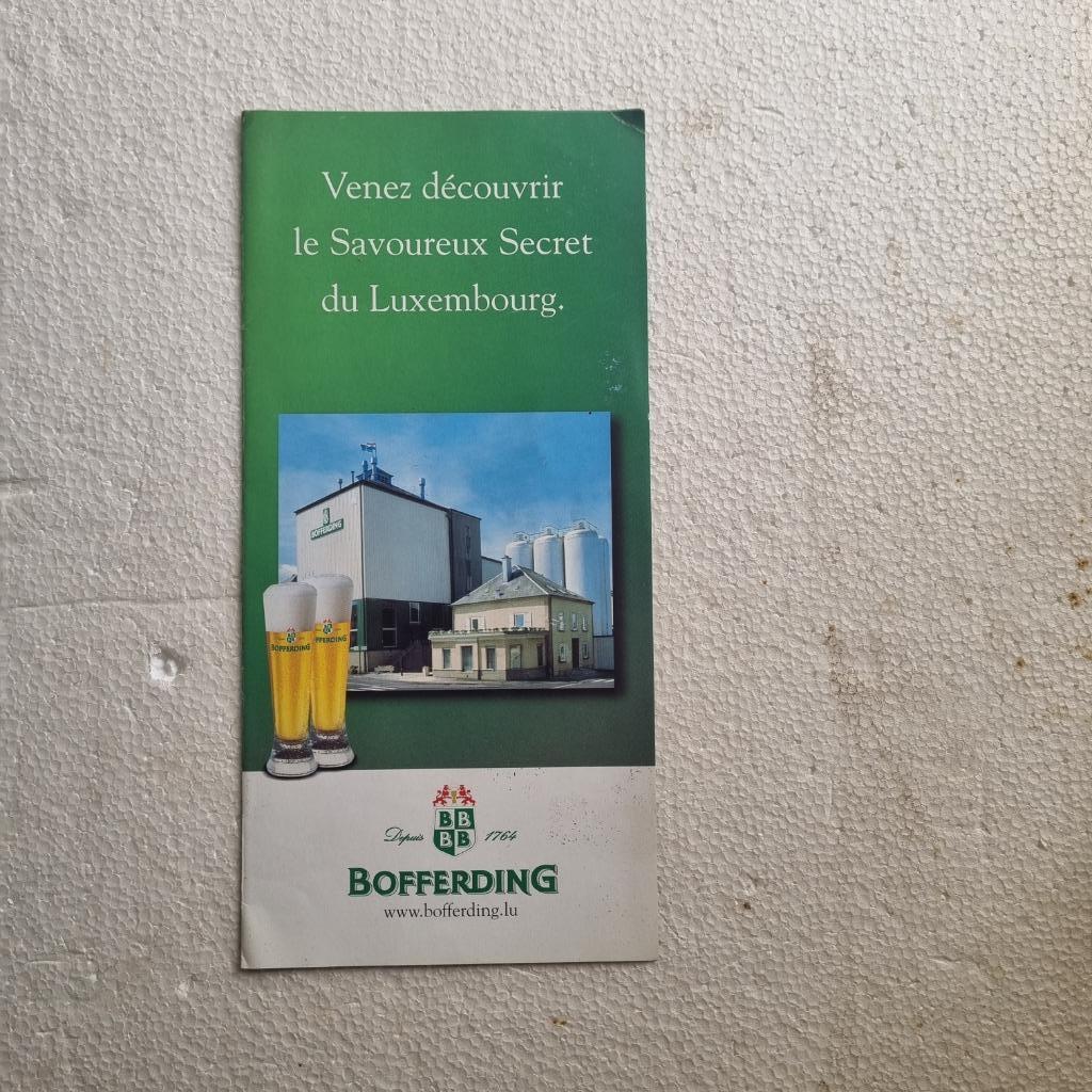 Brochure Bofferding, Collections, Marques de bière, Enlèvement ou Envoi, Utilisé, Panneau, Plaque ou Plaquette publicitaire, Autres marques