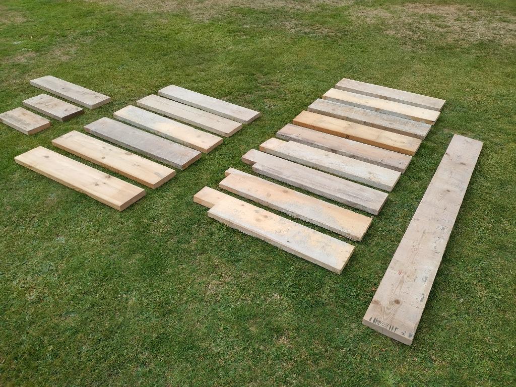 Bekistingsplanken voor gieten van betonnen trap (treden), Ophalen, Gebruikt