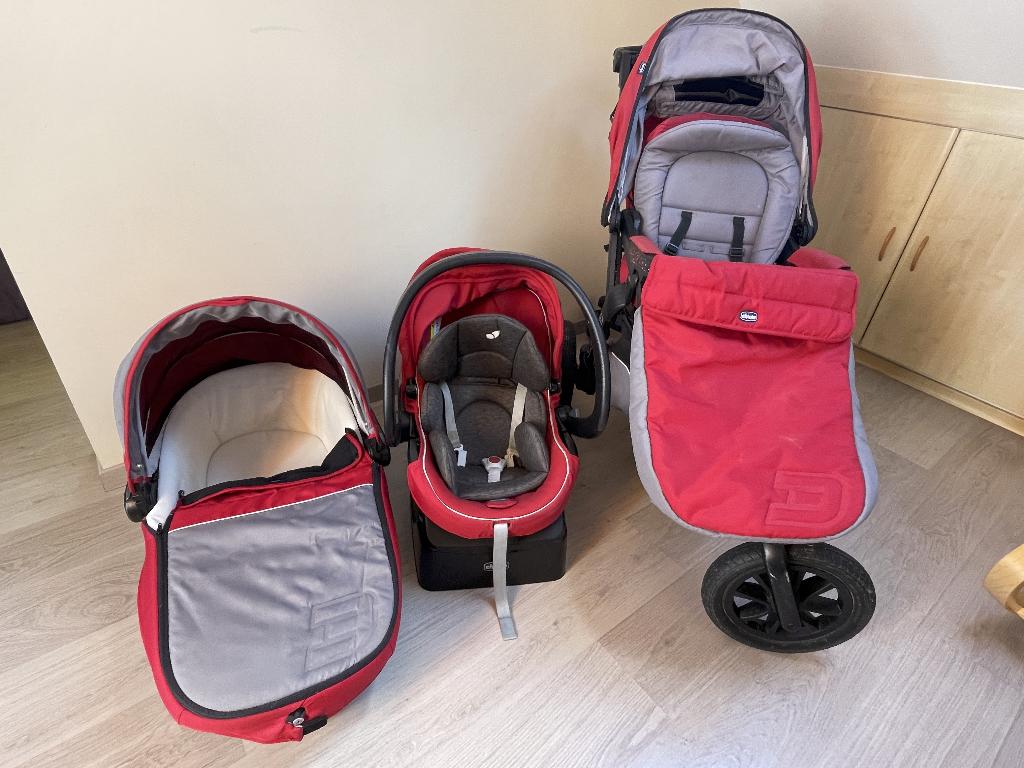 chicco active 3 kinderwagen, Enfants & Bébés, Poussettes & Combinaisons, Utilisé, Poussette, Autres marques, Pneus, Avec siège auto