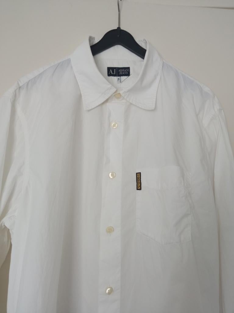 Chemise blanche Armani Jeans Misura XL Athletic Department n, Armani Jeans, Tour de cou 43/44 (XL), Enlèvement ou Envoi, Comme neuf