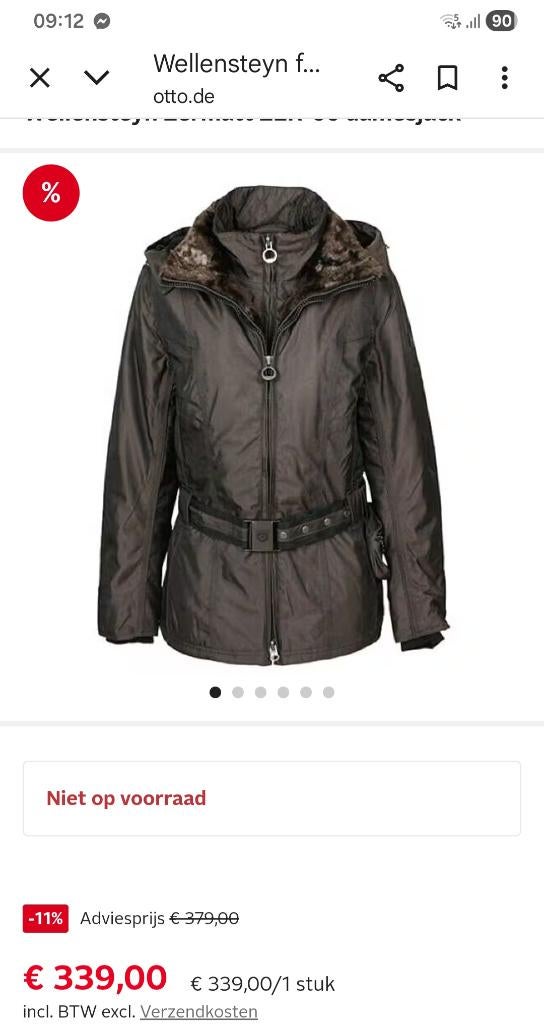 Wellensteyn jas, Ophalen, Zo goed als nieuw, Maat 42/44 (L)