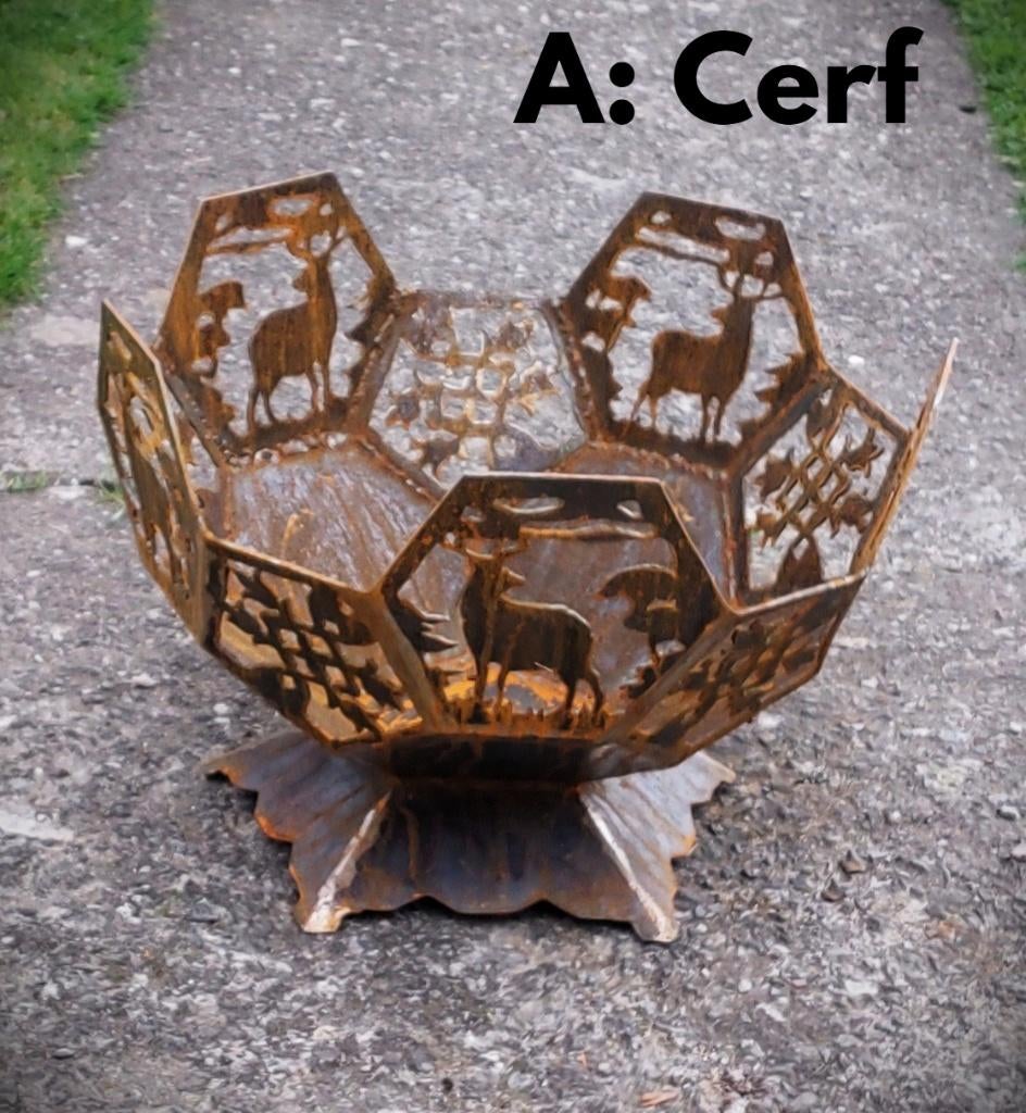 Vuurkorf van cortenstaal- Vuurschaal Cortenstaal, Tuin en Terras, Ophalen, Nieuw