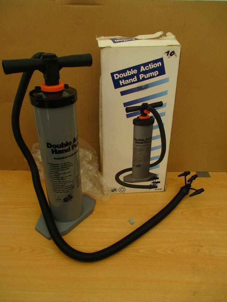 double action hand pomp voor luchtbed, boot, zwembad spullen, Ophalen of Verzenden, Nieuw