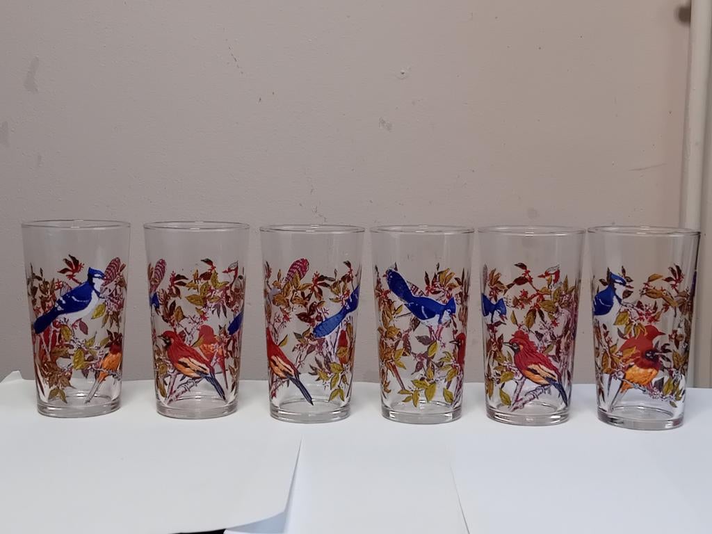 6 Verres Luminarc des années 60, Collections, Enlèvement ou Envoi, Comme neuf, Verre à soda