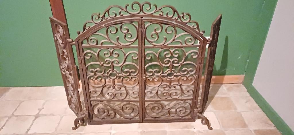 Haardscherm,haard hek,ijzeren,antiek look,rustiek,landelijk, Ophalen