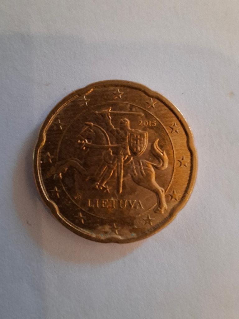 Munt 20 centimes 2015 Litouwen, Ophalen of Verzenden, Overige landen, 20 cent, Losse munt