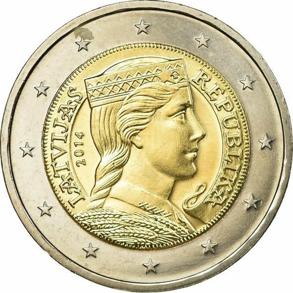 2 Eromunt Letland 2014, Ophalen, 2 euro