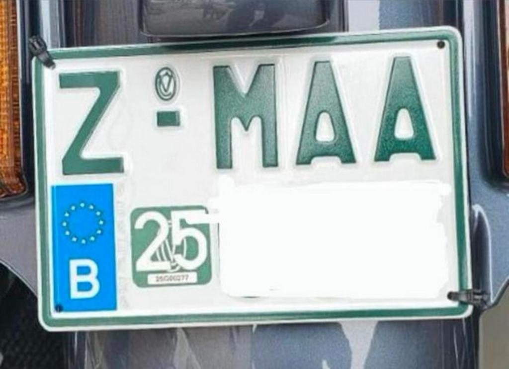 Z platen nodig voor motor keuring of transport, Enlèvement