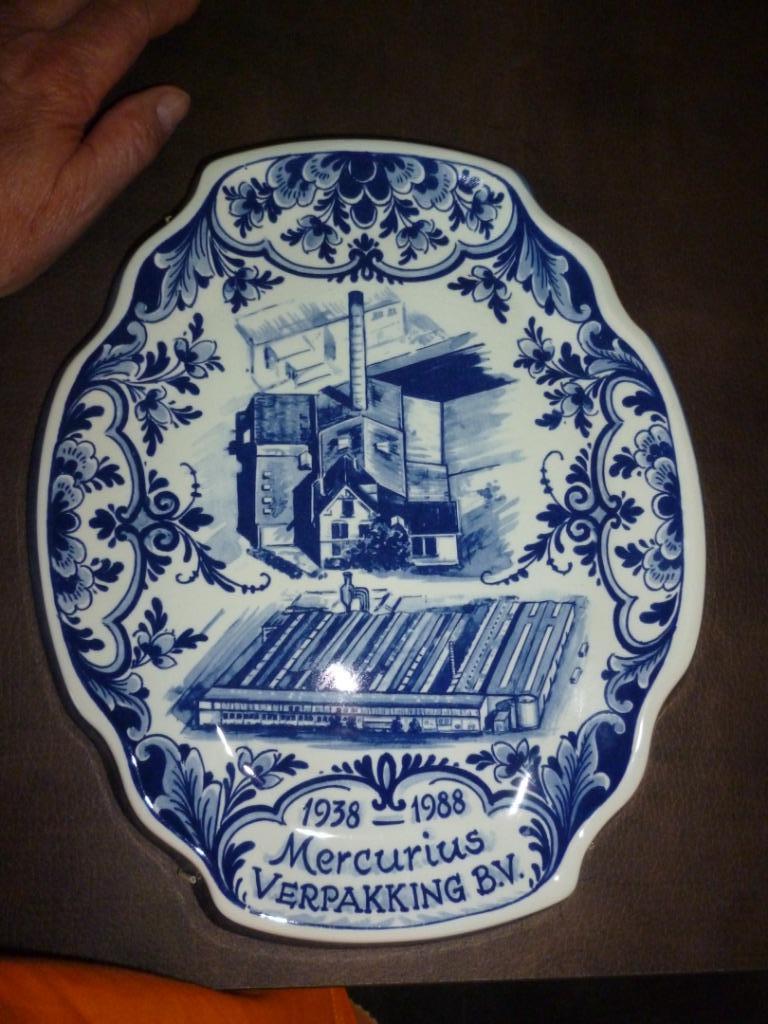 Delft Blue t'Delftsche Huys Mercurius Verpakking 1938-1988, Antiek en Kunst, Ophalen of Verzenden
