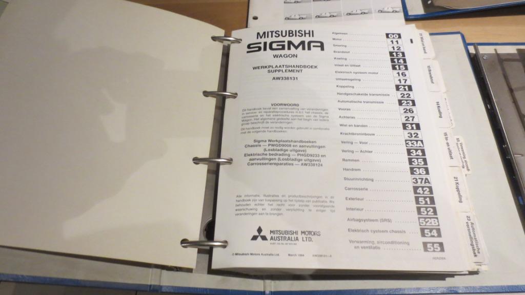 Werkplaatshandboeken Mitsubishi sigma, Ophalen of Verzenden