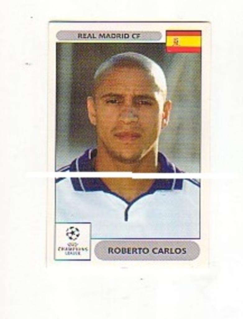 Panini Ligue des Champions Real Madrid Roberto Carlos 2000 -, Collections, Envoi, Comme neuf, Affiche, Image ou Autocollant