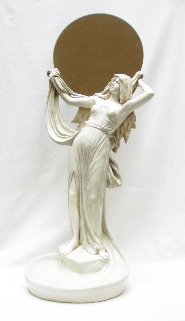 Art Nouveau Spiegel - Bernard Bloch - T. Schoop., Antiek en Kunst, Antiek | Keramiek en Aardewerk, Ophalen of Verzenden