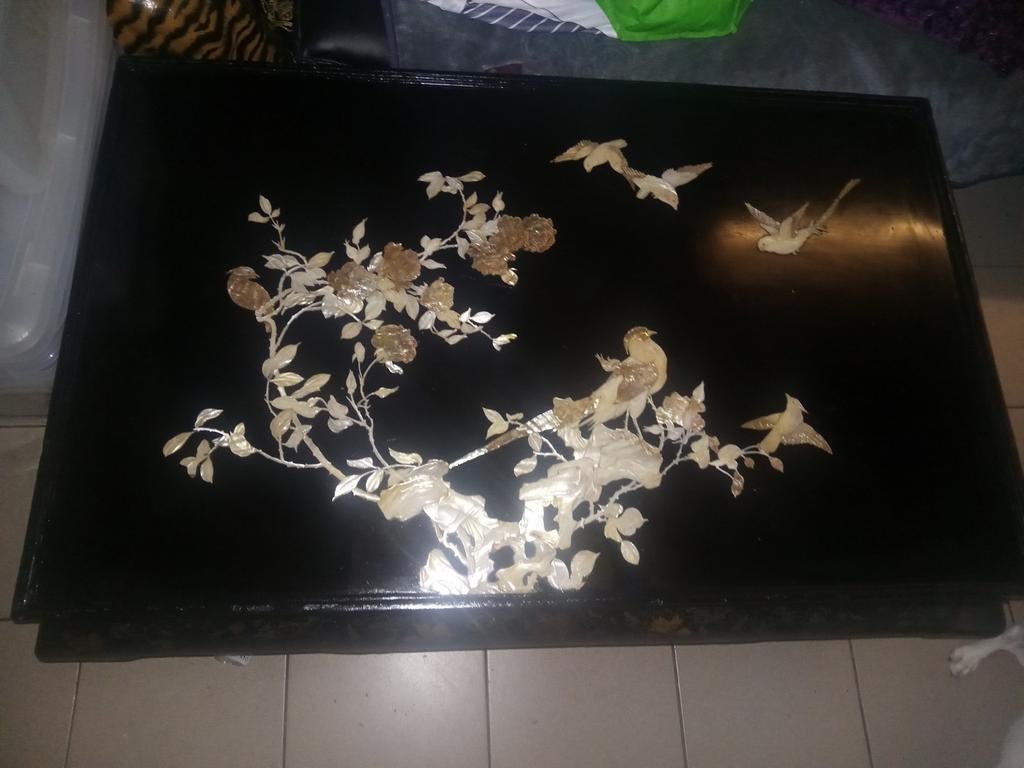 table salon chinos acres oiseaux, Antiquités & Art, Enlèvement