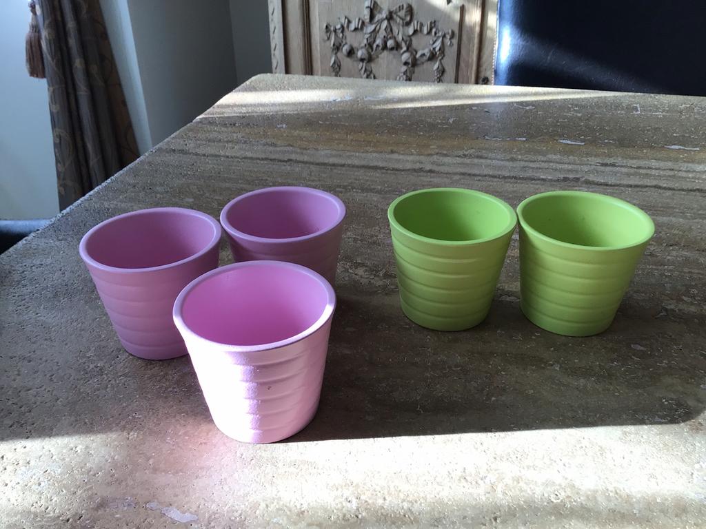 5 kleine bloempotten, Ophalen, Zo goed als nieuw