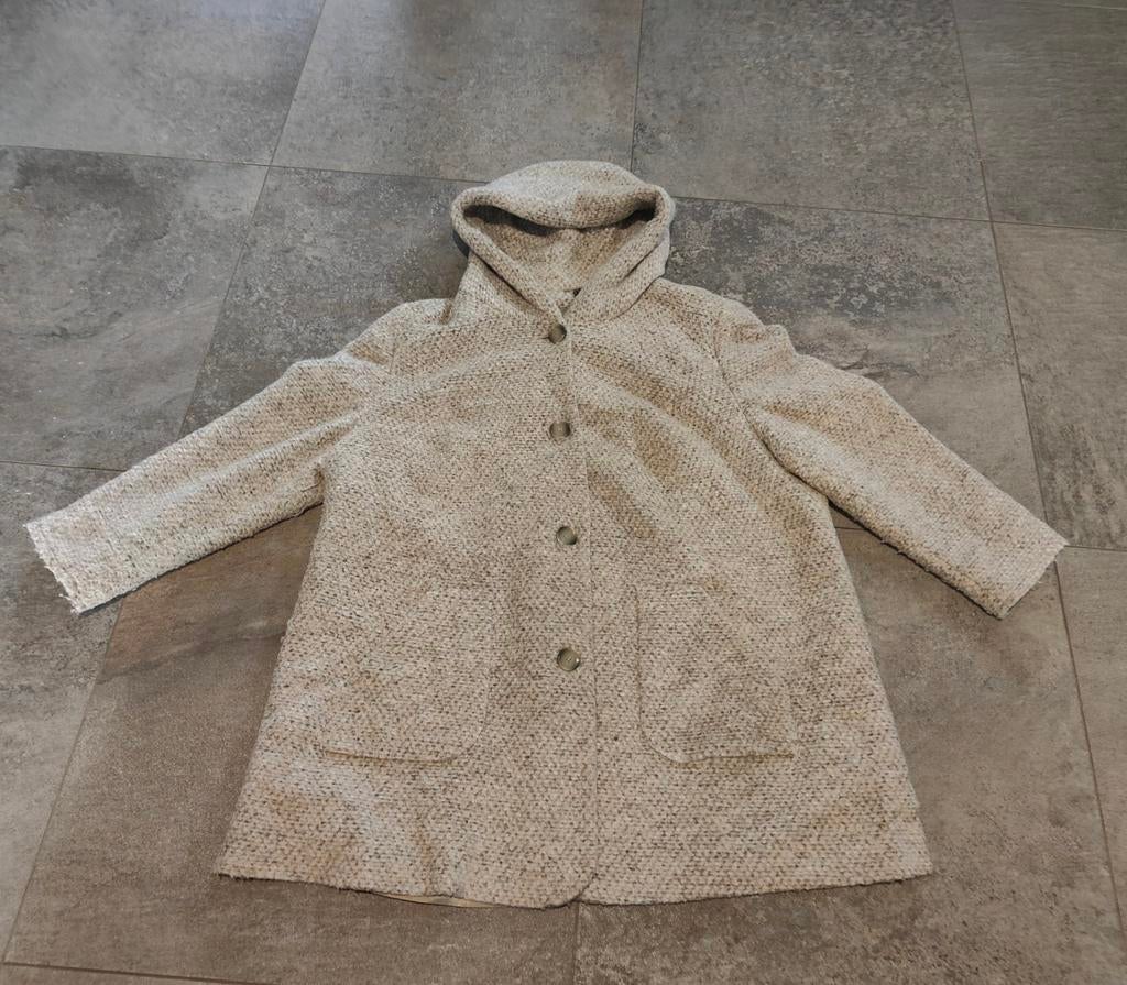 winterjas Barbara Lebek XL wool, Taille 46/48 (XL) ou plus grande, Enlèvement ou Envoi, Beige, Barbara Lebek