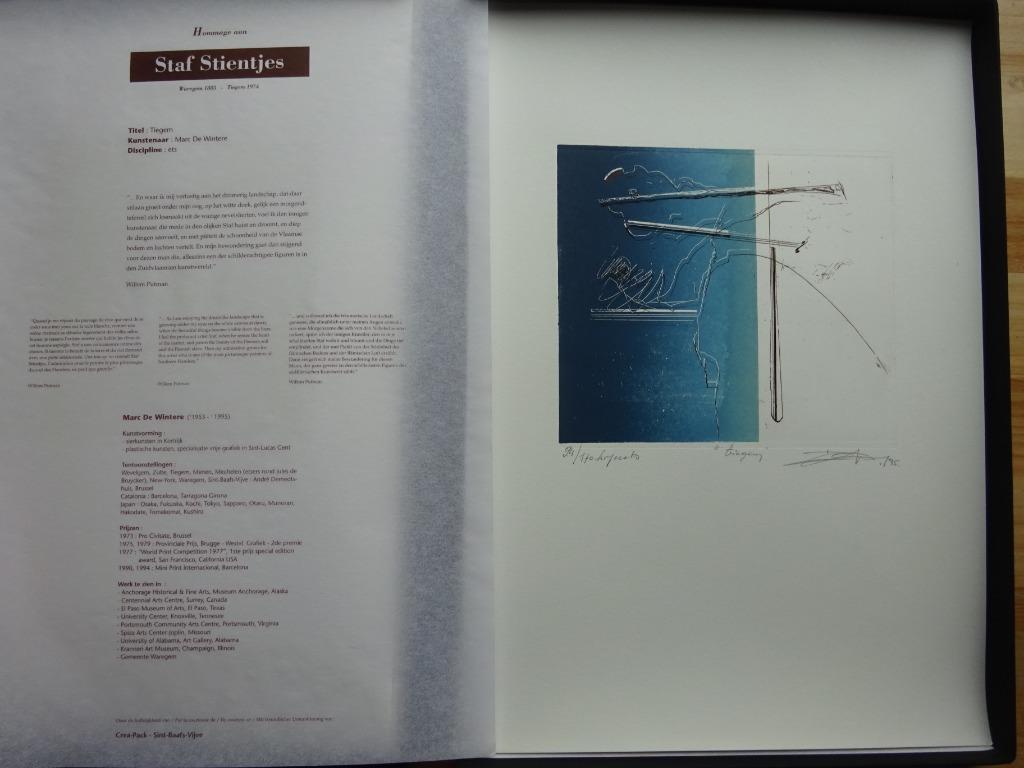 Kunstmap Marnixring Waregem 10 grafieken 1995, Antiquités & Art, Enlèvement ou Envoi
