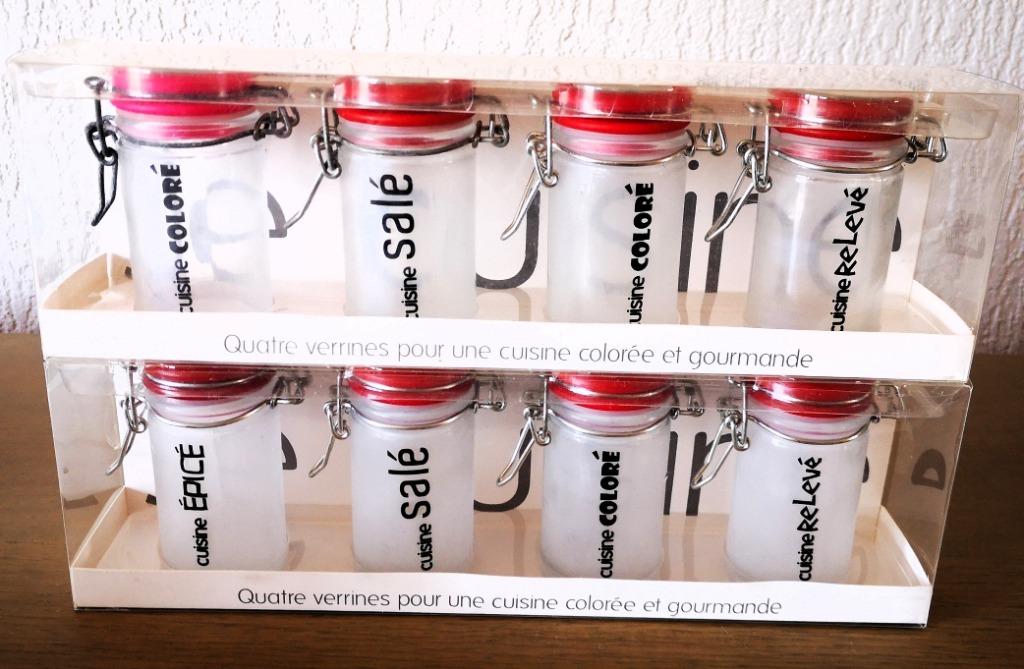 8 verrines neuves (+4 utilisées), Maison & Meubles, Enlèvement ou Envoi