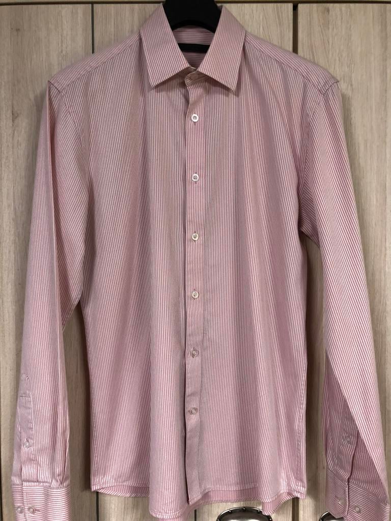 Hemd : Jack & Jones : maat M, Kleding | Heren, Zo goed als nieuw, Roze, Jack & Jones, Halswijdte 39/40 (M)