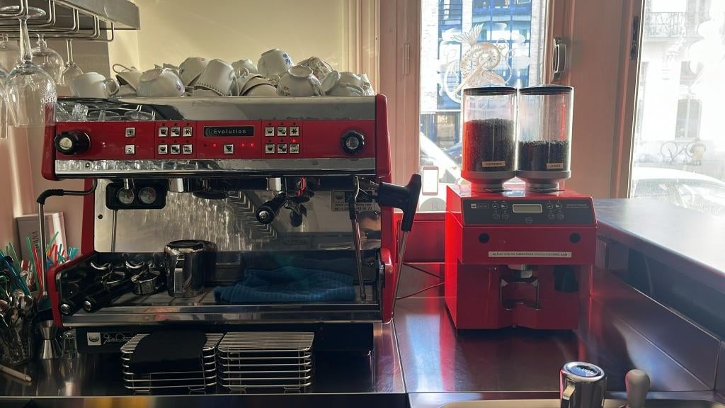 Della Corte - Halfautomaat Espressomachine mét Koffiemaler, Enlèvement, Utilisé