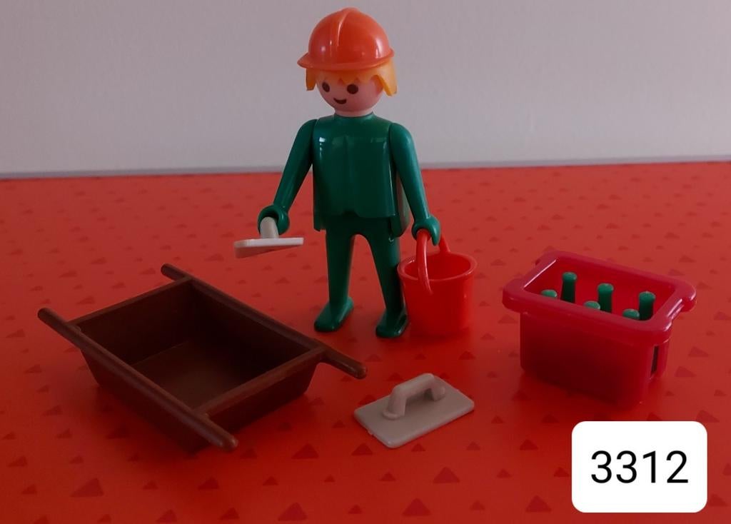 Lot vintage Playmobil bouwvakkers (PLL01), Ophalen of Verzenden, Gebruikt, Complete set