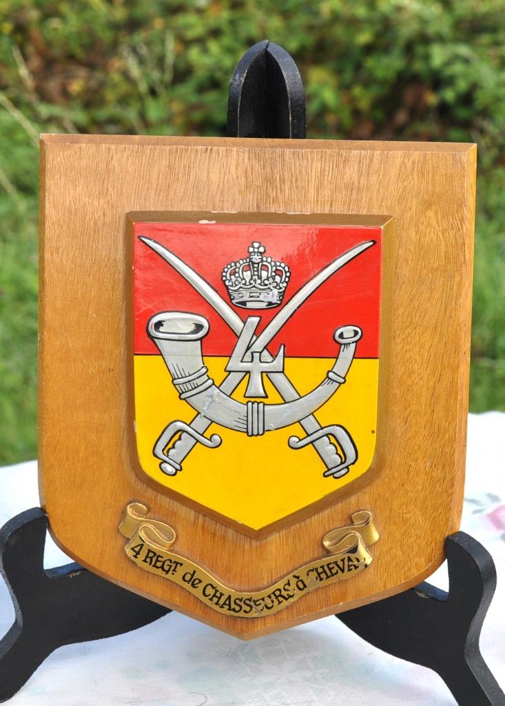 (D)  badge mural militaire 4eme regiment chasseurs cheval, Collections, Objets militaires | Général, Enlèvement ou Envoi, Armée de terre