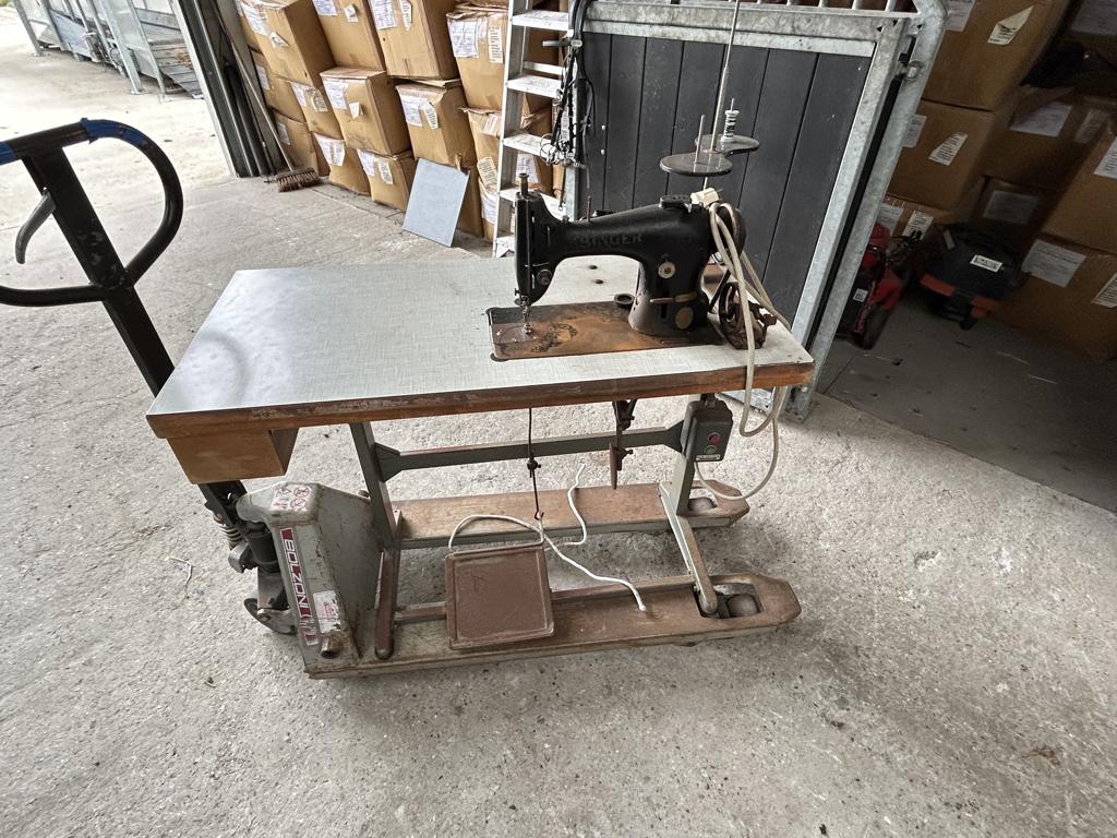 industriële naaimachine, Ophalen, Gebruikt, Singer, Naaimachine