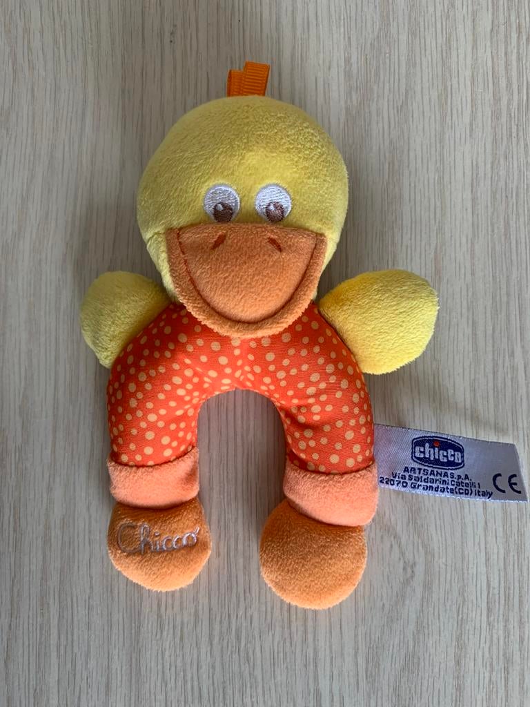 Chicco rammelaar eend, Ophalen of Verzenden, Zo goed als nieuw, Rammelaar