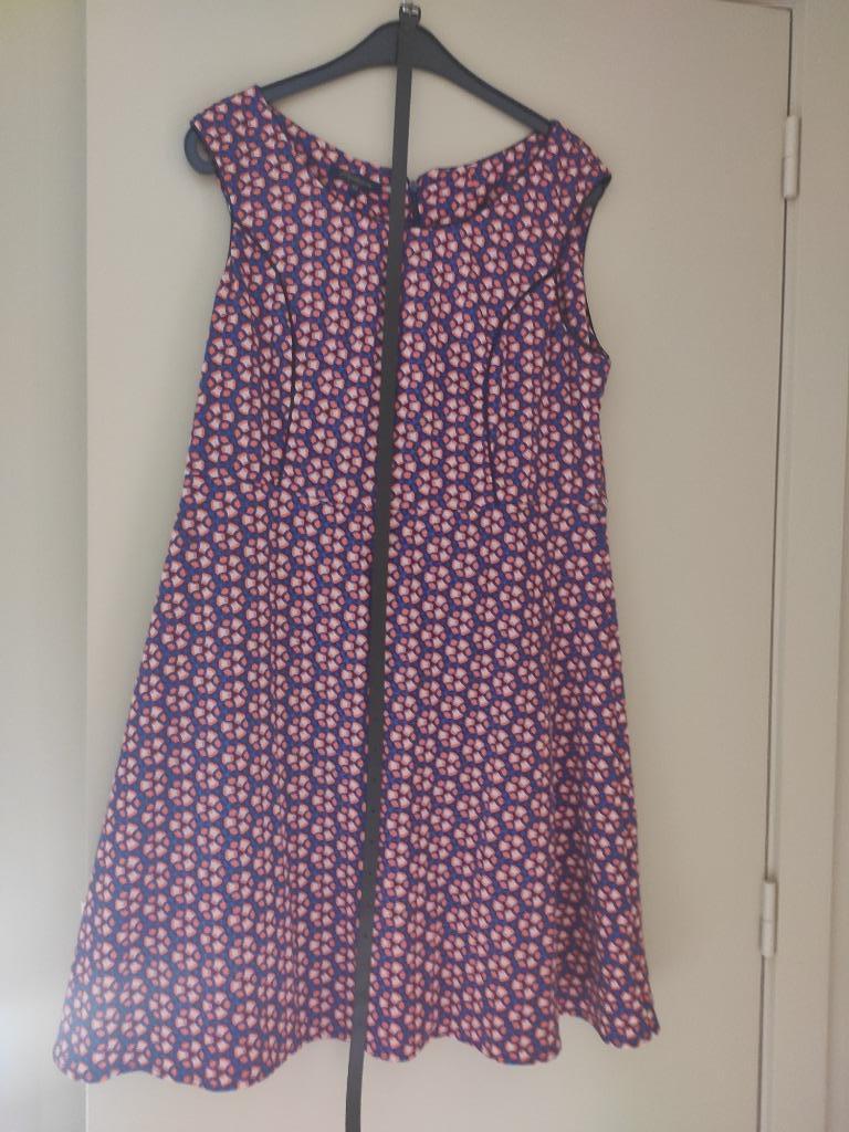 Blauw oranje kleedje, Cassis, maat 44, Ophalen, Maat 42/44 (L), Knielengte, Gedragen