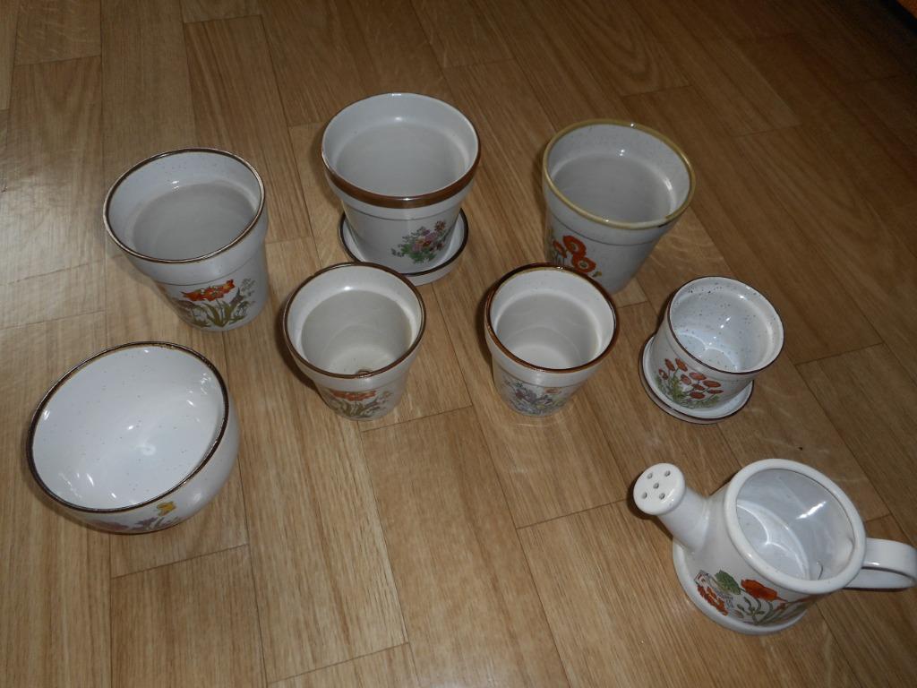 PORSELEINEN POTJES VOOR CACTUS/VETPLANT, Overige materialen, Binnen, Ophalen of Verzenden, Zo goed als nieuw