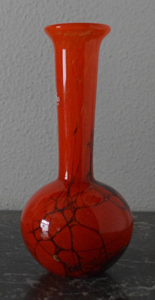 Vase en verre rouge, souffleurs de verre phéniciens 19 cm, Antiquités & Art, Antiquités | Verre & Cristal, Enlèvement ou Envoi