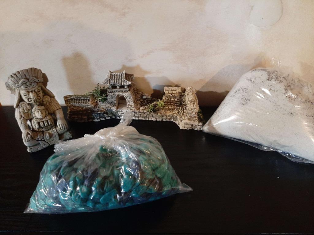 décor aquarium avec sable et caillou, Animaux & Accessoires, Enlèvement ou Envoi, Utilisé