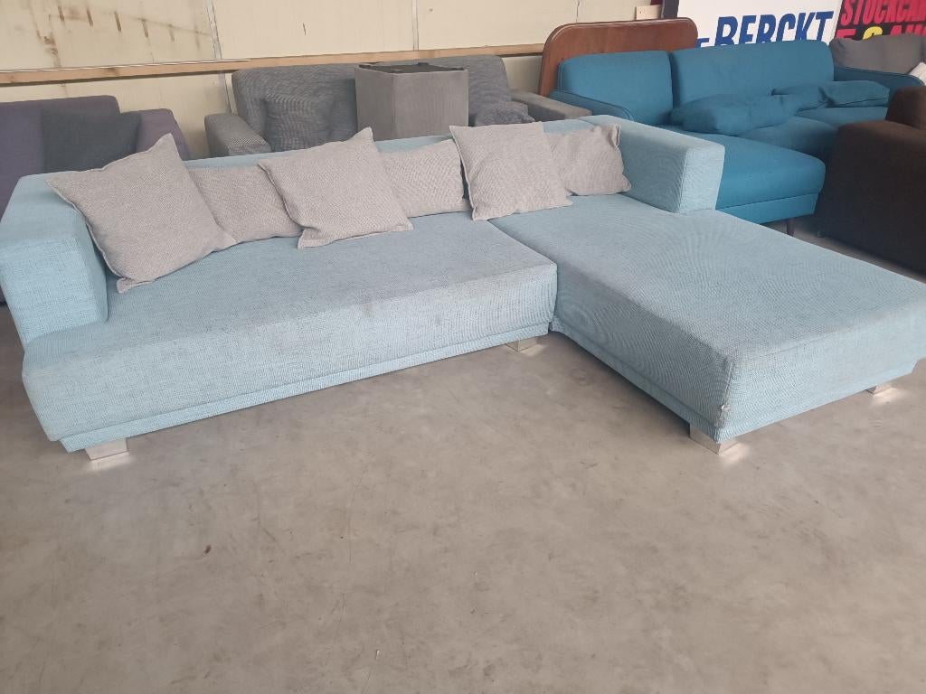 Hoekbank zetel salon, Huis en Inrichting, Ophalen, Stof