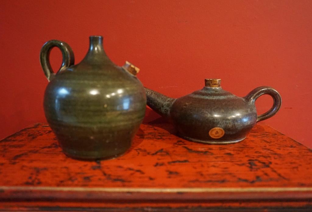 2 olielampjes OTTENHEIM keramiek, Ophalen