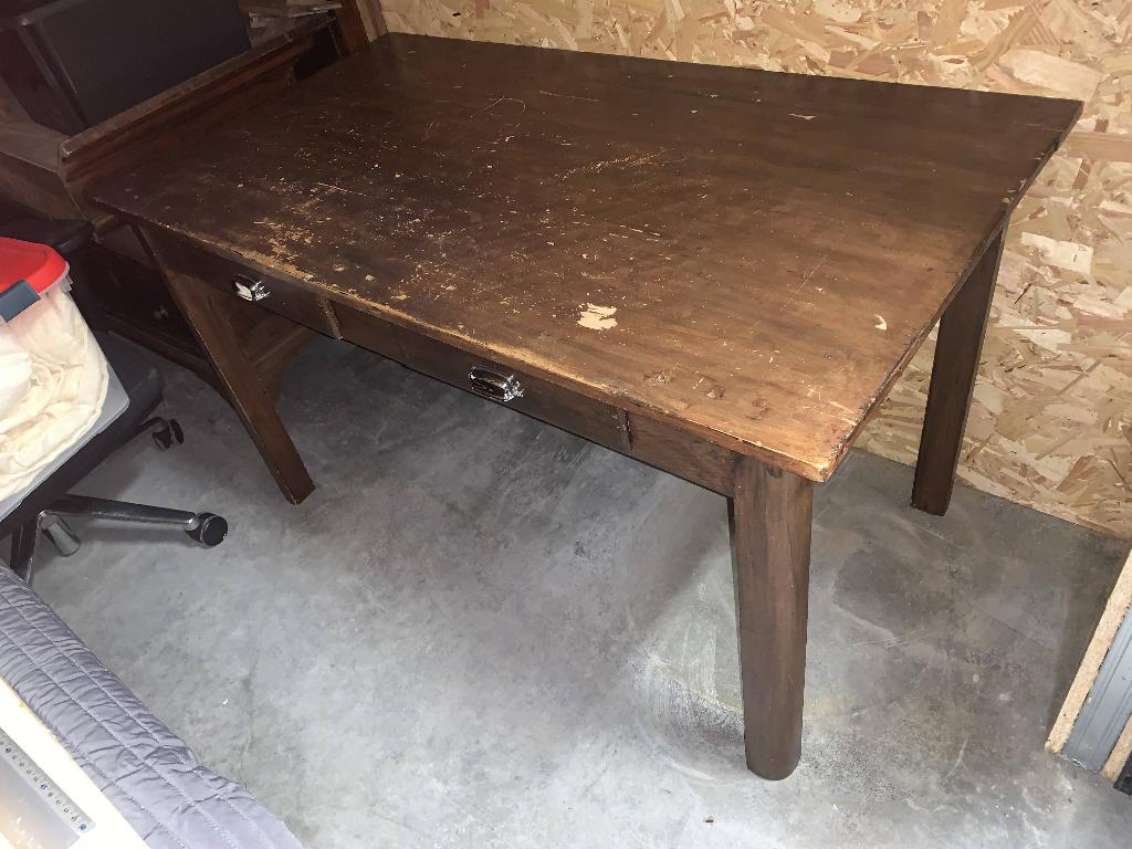 Table de cuisine ancienne, Maison & Meubles, 100 à 150 cm, Quatre personnes, Enlèvement, Utilisé