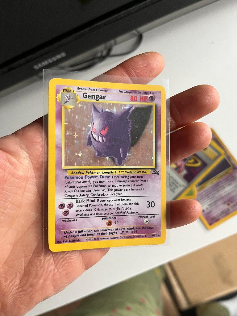 Pokemon Gengar fossil foil, Hobby en Vrije tijd, Verzamelkaartspellen | Pokémon, Ophalen of Verzenden, Zo goed als nieuw, Losse kaart