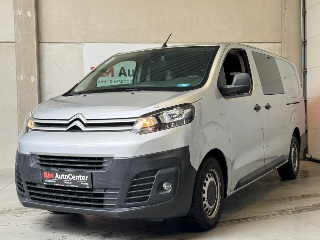 Citroen Jumpy 2.0 HDi H1L3 XL Dubbel Cabine 6pl. CarPlay-BTW, Autos, Citroën, 90 kW, Argent ou Gris, Achat, 6 portes