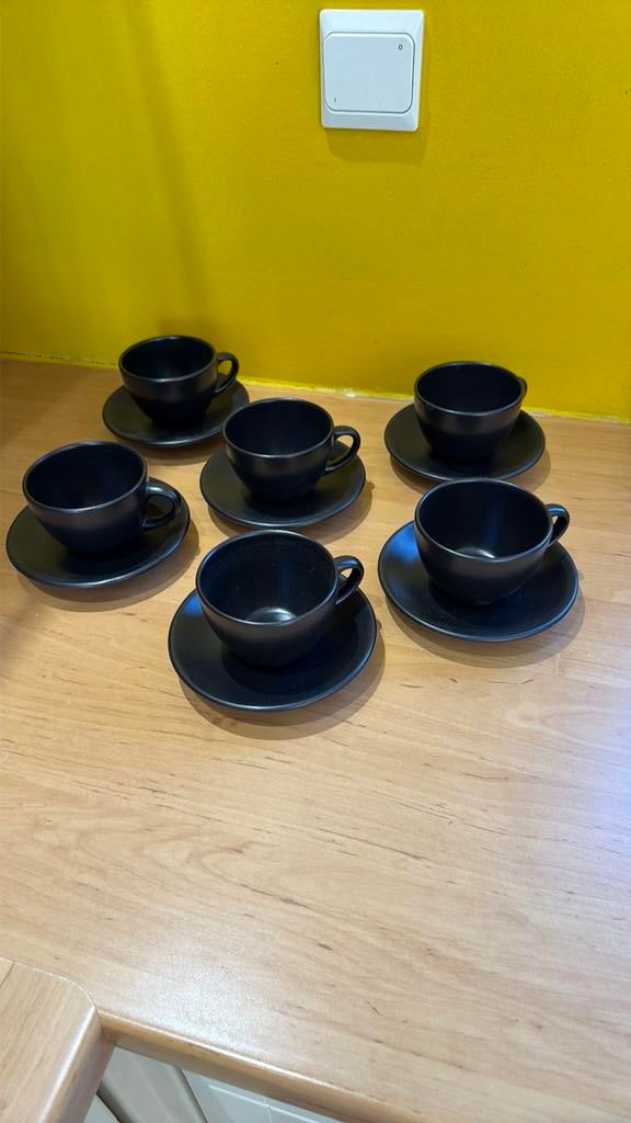 Service à café en grès noir neuf 6 pieces, Enlèvement ou Envoi