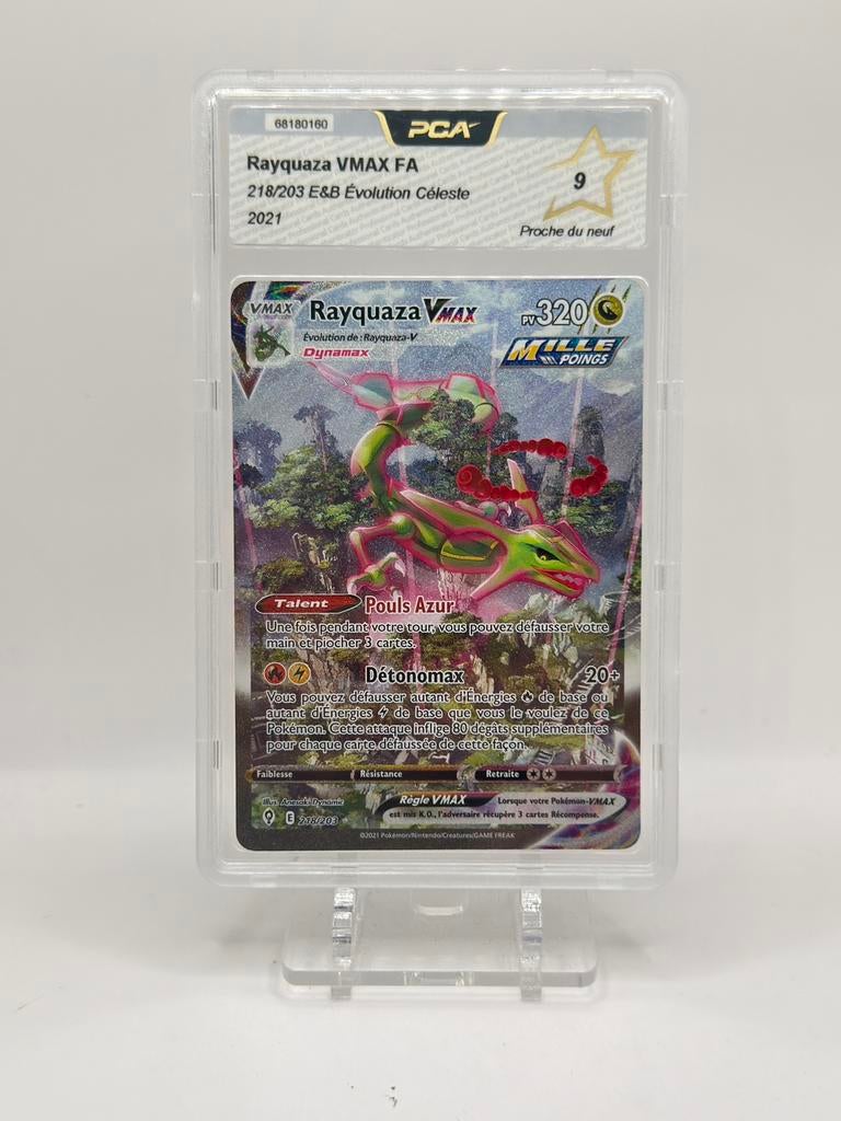 Pokémon TCG Rayquaza Vmax 218/203 Alt EB7 FR - PCA 9, Enlèvement ou Envoi, Neuf, Cartes en vrac, Foil