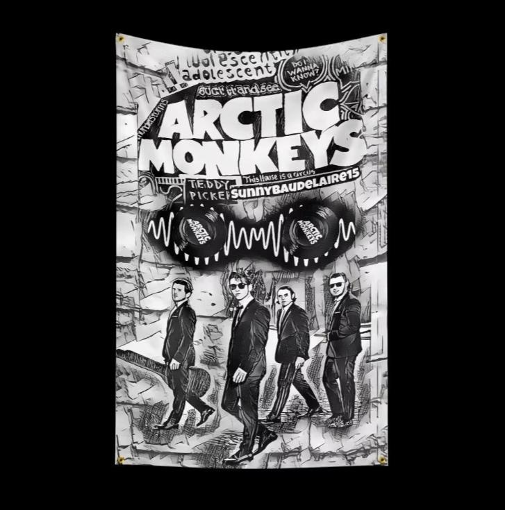 Grote vlaggen Arctic Monkeys (150x90cm), Ophalen of Verzenden, Nieuw