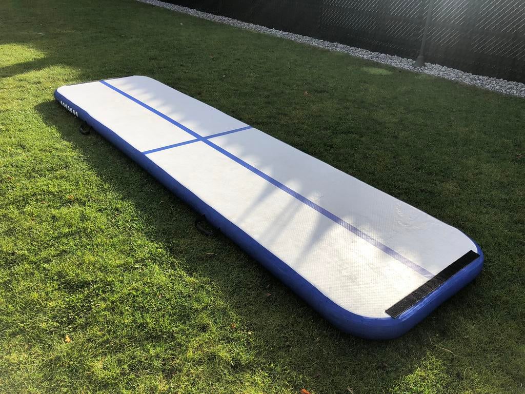 Airtrack 4 meter lang, Sport en Fitness, Ophalen, Gebruikt, Wit, Materiaal