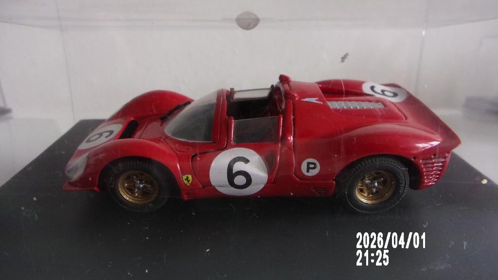 RARE! FERRARI 330 P4S STEWART-AMON 1967.JOUEF EVO 1/43 IMPEC, Ophalen of Verzenden, Zo goed als nieuw, Auto, Overige merken