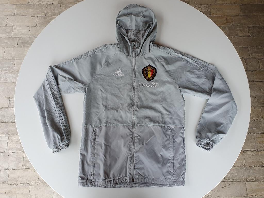 Grijze training met kap KBVB ING (Adidas, S), Ophalen of Verzenden, Gebruikt, Overige typen