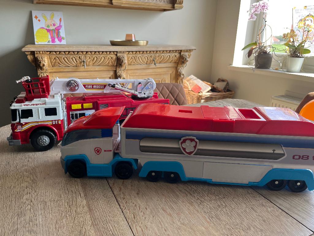 Vrachtswagen speelgoed paw patrol, Kinderen en Baby's, Speelgoed |Speelgoedvoertuigen, Ophalen, Gebruikt