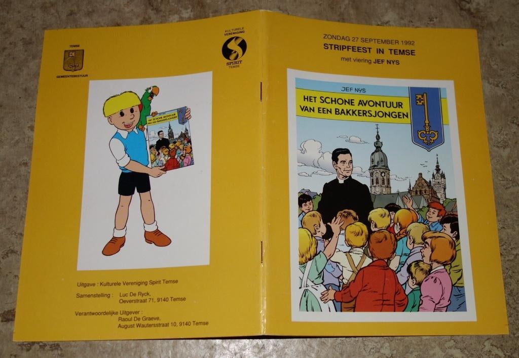 Programmaboekje Jef Nys - Genummerd en gesigneerd (1992), Boeken, Eén stripboek, Jef Nys., Ophalen of Verzenden, Zo goed als nieuw
