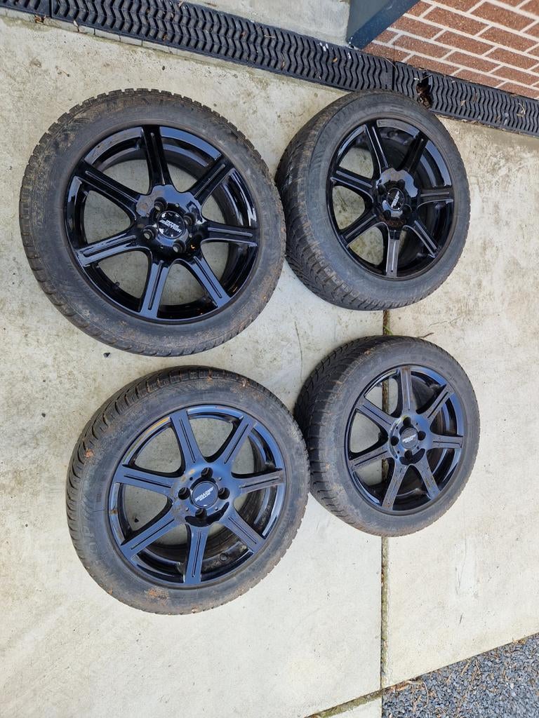Velgen 4x100 16inch 6,5J met winterbanden, Ophalen, Velg(en), 16 inch, Winterbanden
