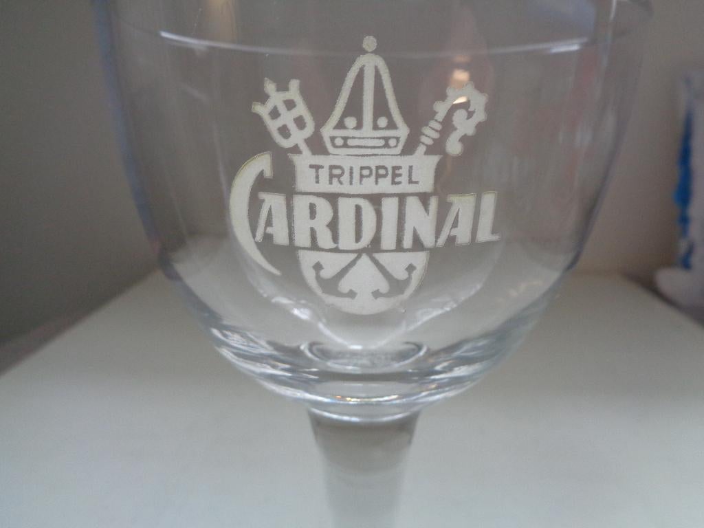 Oud glas trippel Cardinal brouwerij het Anker, Verzamelen, Ophalen of Verzenden, Zo goed als nieuw, Glas of Glazen, Overige merken