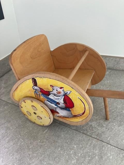 Poppenwagen/Speelkarretje/Hout!, Enfants & Bébés, Enlèvement ou Envoi, Neuf, Jouet à Pousser ou Tirer