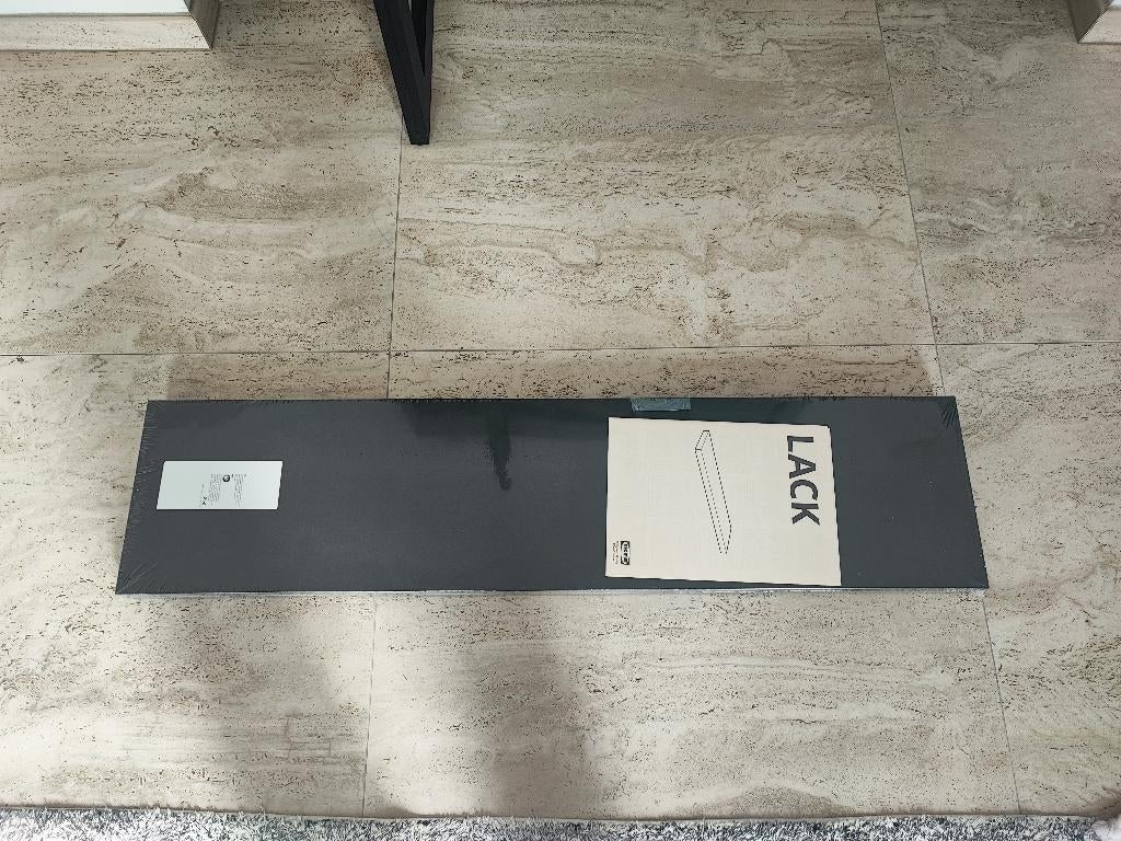 2 x LACK Étagères murales, noir, 110x26cm & 190x26cm (IKEA), Enlèvement, Neuf